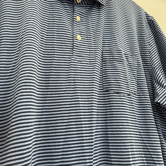 Peter Millar pocket front striped polo with embroidered left sleeve XL - Picture 8 of 8